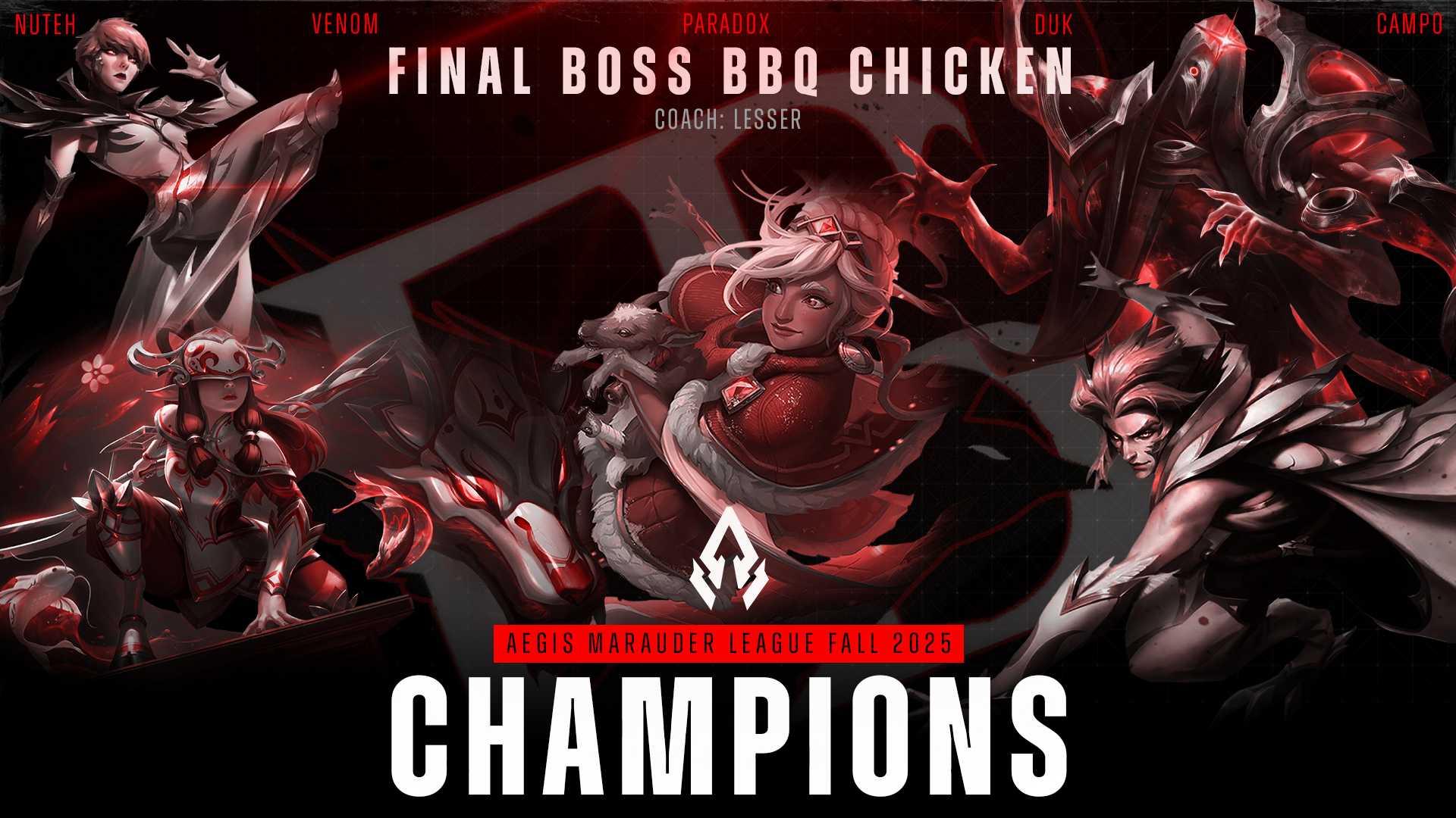Aegis Marauder League Fall 2025 Champion